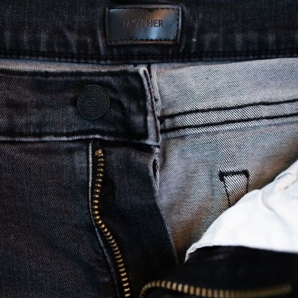 Mother Denim The Rascal Ankle Snippet Gray Jeans Stealing Shadows Size 26 - Picture 7 of 9